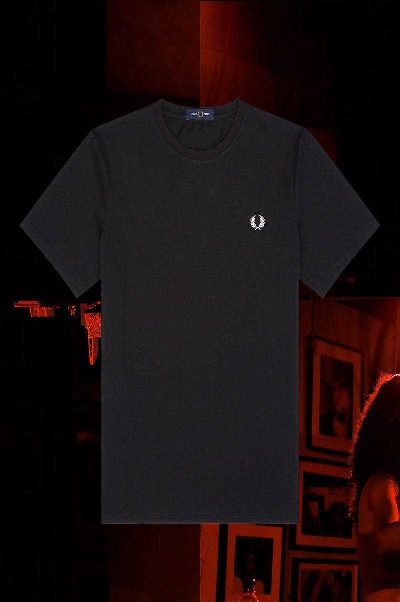 Black Fred Perry Munich Ringer Men's T Shirts | PH 1726YXFU